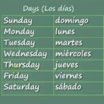 días de la semana en inglés