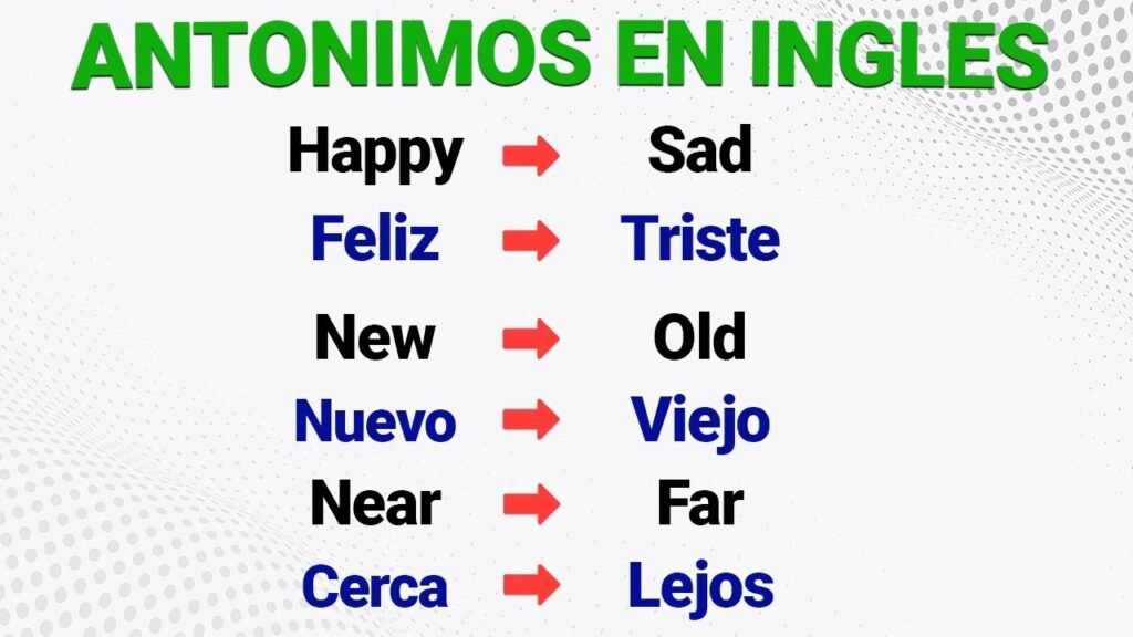 Antónimos en Inglés